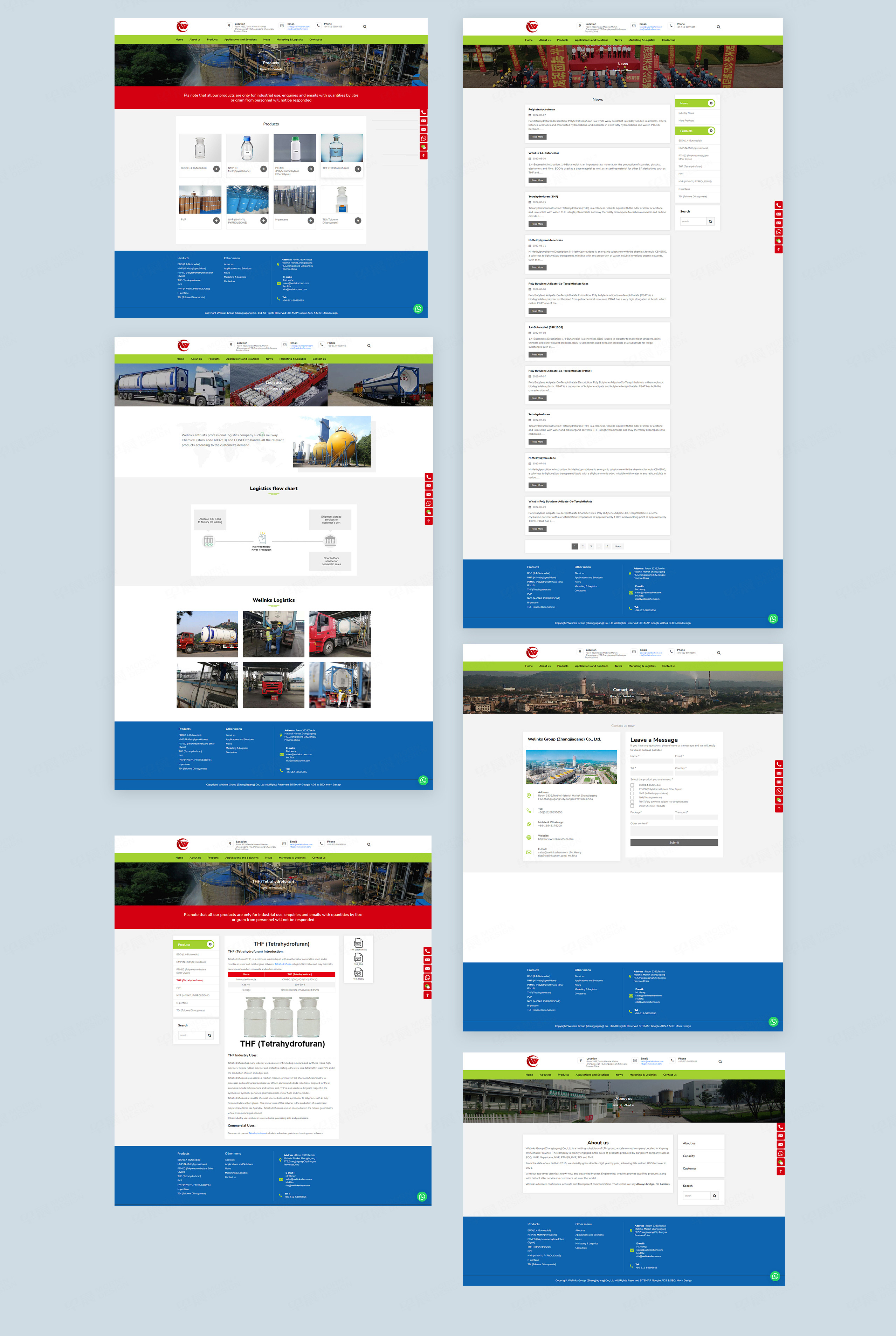 外貿網站設計,外貿獨立站設計,化工網站設計,維尼克斯化工外貿站設計,制作,公司,Welinks