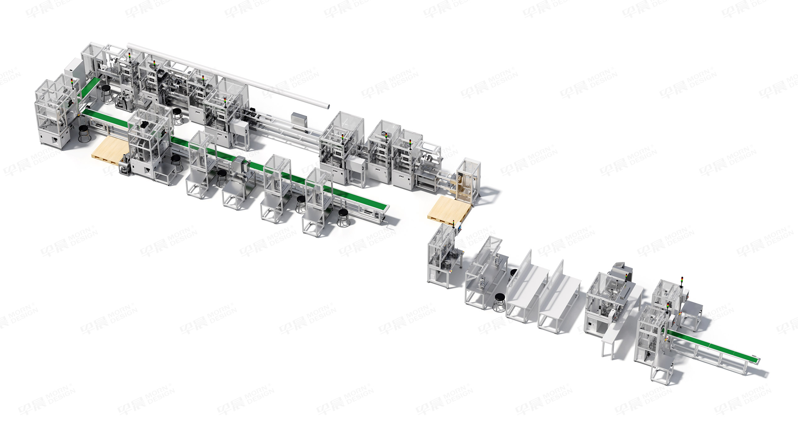 生產線三維渲染,自動化生產線三維圖制作,蘇州,倍思創電子,Bestron,自動化產線三維渲染圖制作
