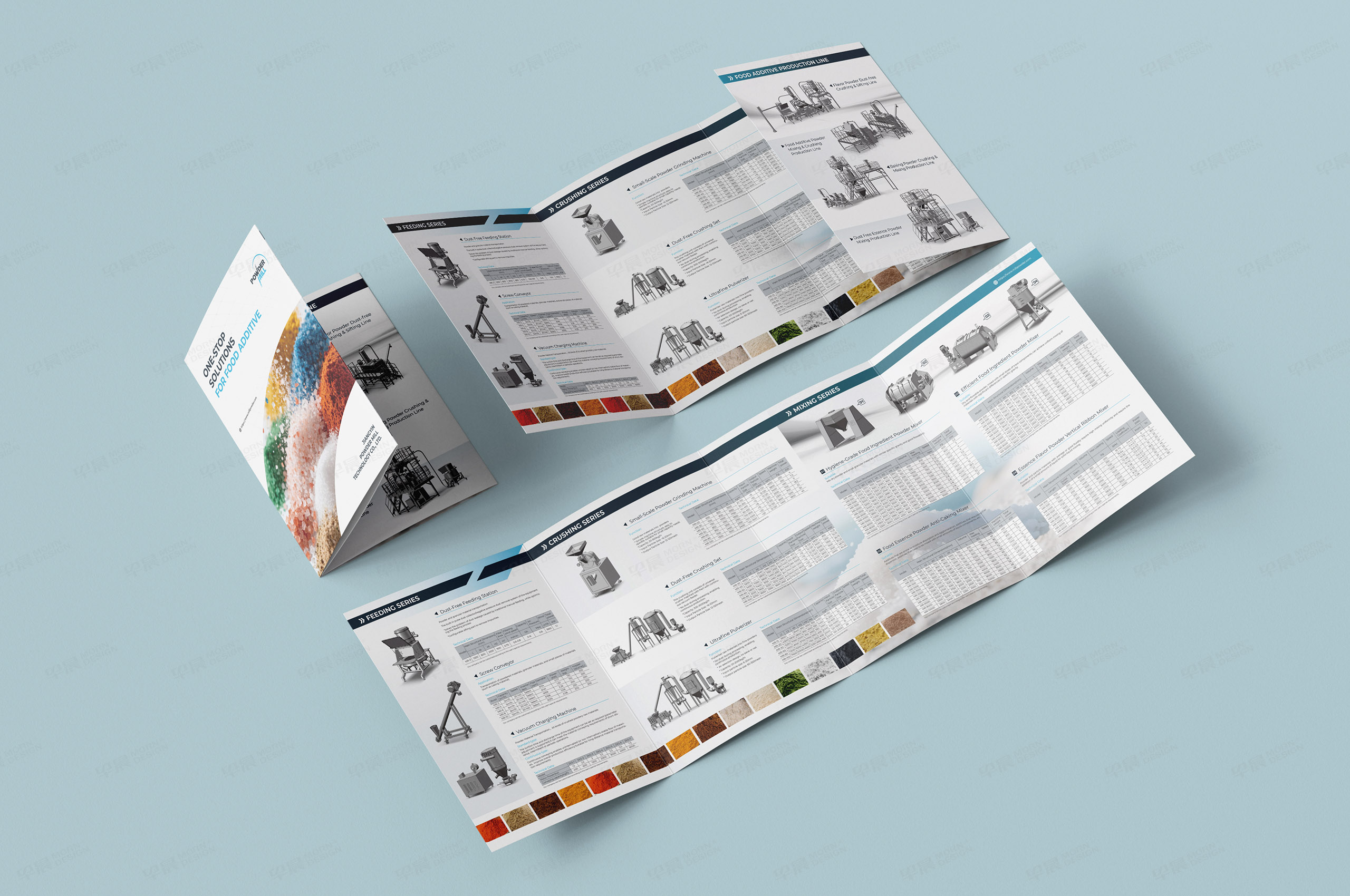 四折頁設計,宣傳頁設計,米爾Powder Mill,添加劑,破碎機,磨粉機,宣傳冊折頁設計,公司